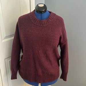 old navy maroon and colored spec sweater